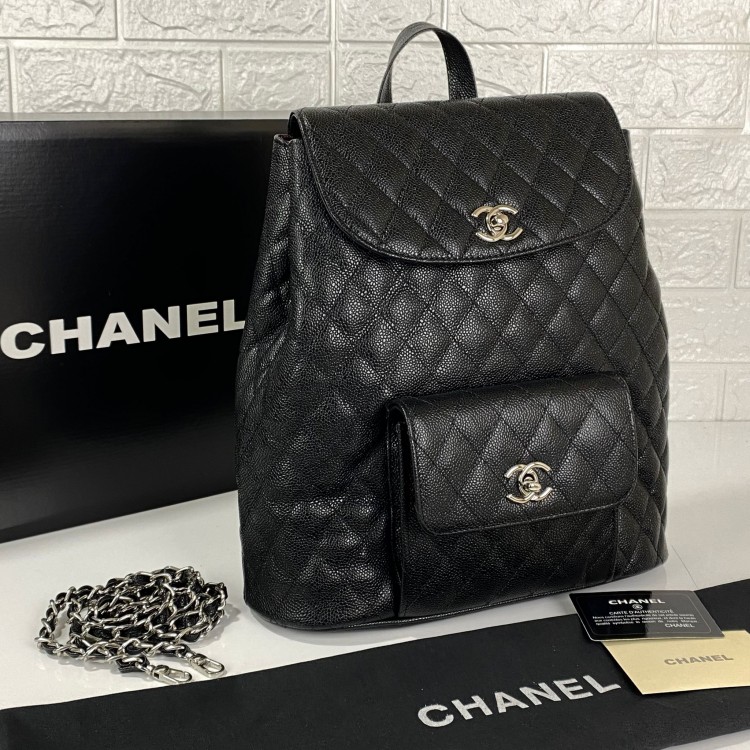 CHANEL VİNTAGE BACKPACK CAVİAR GUMUS